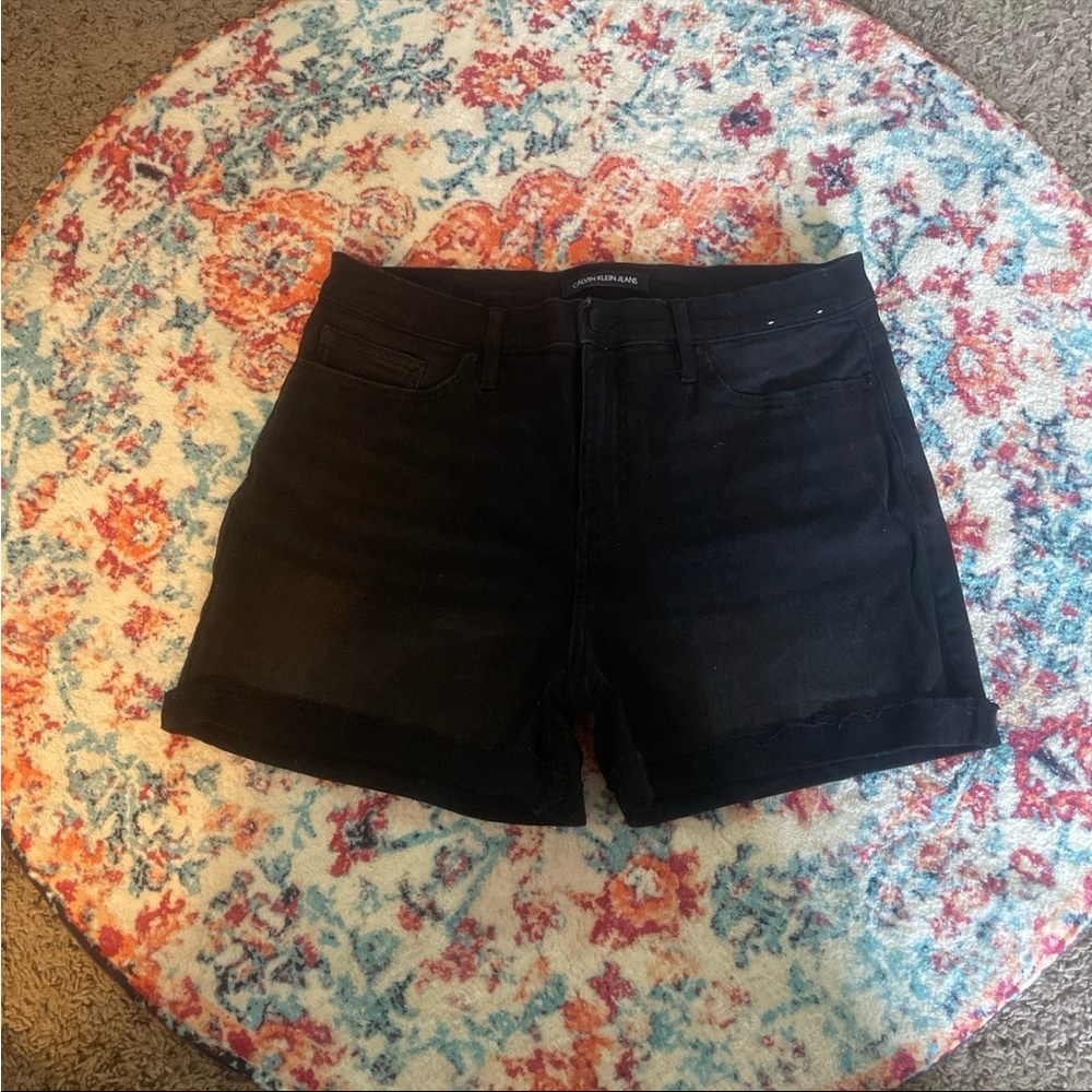 Calvin Klein Black Jean Shorts 30